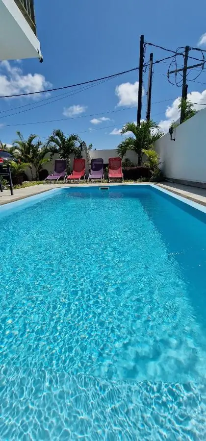 Breathtaking private swimming pool view at Luxora Villa, premium Mauritius villas with pool